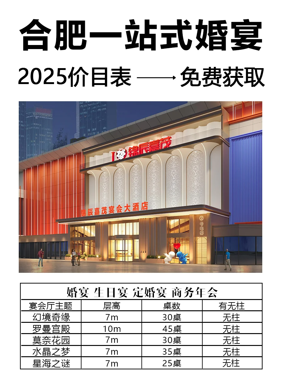8500平5个厅！合肥综合性宴会酒店【锦辰嘉茂】
